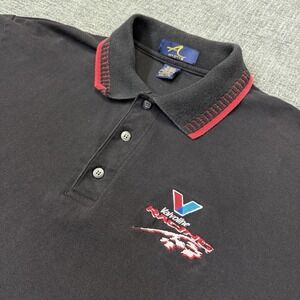 VTG Valvoline Racing Polo Shirt Men's XXL Black Red Short Sleeve NASCAR